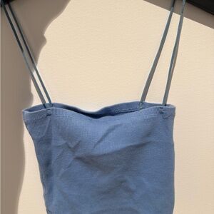Blue Women's Spaghetti Strap Top